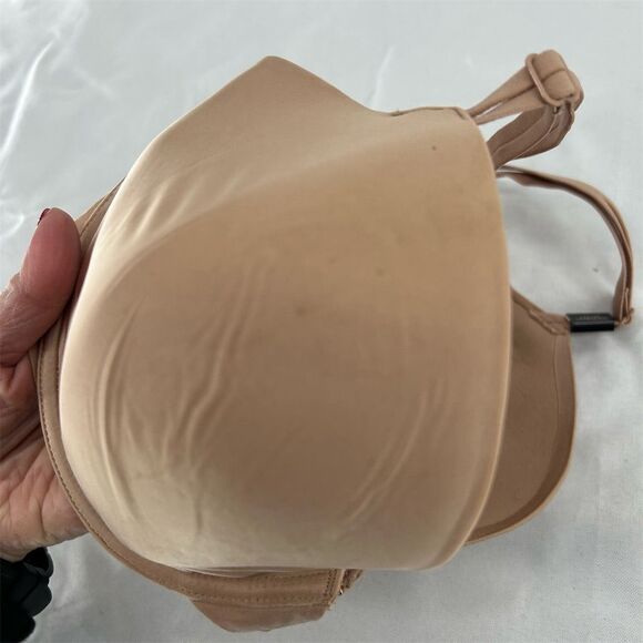 Victoria's Secret 32DDD Lined Demi Bra Beige Smooth Plunge  NWT Flaw - Picture 8 of 11